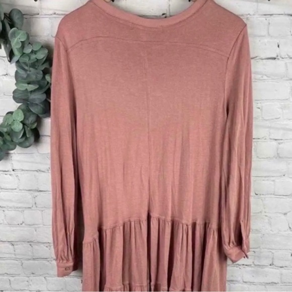 Free People Beach Jilly Midi Rose Blush Dress Size Large - Picture 9 of 13